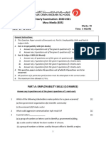 Yearly Examination: 2020-2021 Mass Media (835) : Grade: 11 Marks: 70 Date: 21-02-2021 Time: 3 HOURS