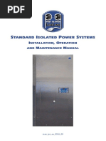 STANDARD Isolated Power Systems Installation, Operation and Maintenace Manual