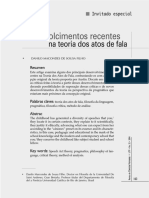 Desenvolvimentos Recentes Na Teoria Dos Atos de Fala