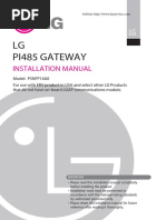 LG Pi485 Gateway: Installation Manual