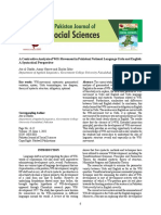 A Contrastive Analysis of WH-Movement in Pakistani National Language Urdu and English: A Syntactical Perspective