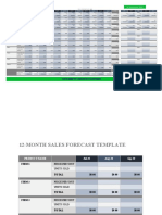 12-Month Sales Forecast Template: Click Here To Create in Smartsheet