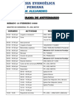 Programa Aniversario 2022