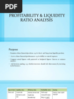 Profitability & Liquidity Ratio Analysis