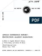 Apollo Experience Report - Protection Against Radiation