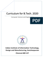 Curriculum For B.Tech. 2020: Computer Science and Engineering