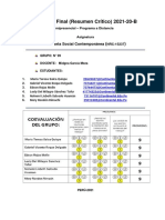 Examen Final de Historia Social Contemporania