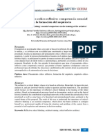 El Pensamiento Crítico Reflexivo: Competencia Esencial en La Formación Del Arquitecto