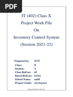 Project Work Class X - Web