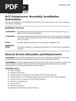 A/C Compressor Assembly Installation Instructions: Definition of Terms