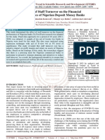 Impact of Staff Turnover On The Financial Performance of Nigerian Deposit Money Banks