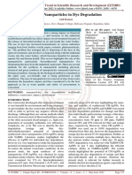 Role of Nanoparticles in Dye Degradation