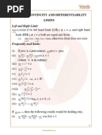 JEE Main Limits, Continuity and Differentiability Limits Revision Notes - Free PDF Download