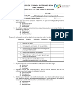 Examen Pedagogía 3 Metodología de La Investigación II Lic Cynthia Espino Agosto 2022 Sabatino