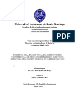 Universidad Autónoma de Santo Domingo: División de Póstgradó Escuela de Cóntabilidad