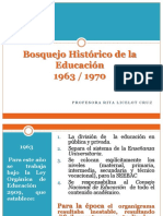 UNIDAD 1 Bosquejo Histórico Educación 1960 1970