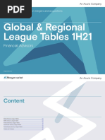 Global & Regional League Tables 1H21: Financial Advisors