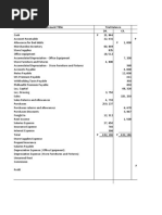 Excel Merchandising Company Worksheet