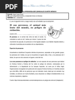 Guía de Aprendizajes LENG Cuarto Básico Semana 29 de Agosto