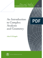 (Pure and Applied Undergraduate Texts) John P. D'Angelo - An Introduction To Complex Analysis and Geometry-American Mathematical Society (2010)