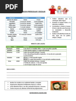 Pauta de Alimentacion Preescolar y Escolar