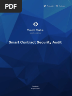 Smart Contract Security Audit: Techrate August, 2021