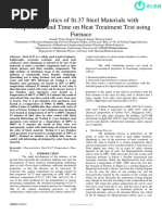 Characteristics of St.37 Steel Materials With Temperature and Time On Heat Treatment Test Using Furnace