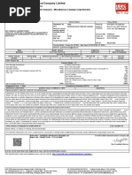 Motor Insurance - Miscellaneous Carrying Comprehensive: Certificate of Insurance Cum Policy Schedule