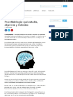 Psicofisiología.. Características, Objetivos y Métodos Empleados.