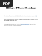 Free CFA Level 3 Mock Exam (300hours)