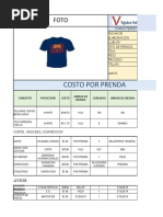 Costo de Fab Playera