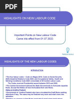 New Labour Code - Highlights - by Dr. B.Giasuddin