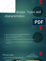 Process Design: Types and Characteristics