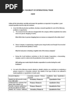 Ibm 130-Feasibility of International Trade Quiz