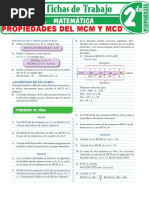 Propiedades Del MCM y MCD para Segundo Grado de Secundaria