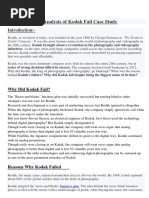 Analysis of Kodak Fail Case Study