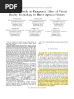 Clinical Research On Therapeutic Effect of Virtual Reality Technology On Broca Aphasia Patients