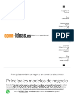 Principales Modelos de Negocio en Comercio Electrónico