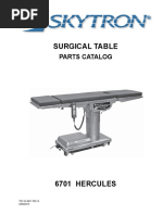 Surgical Table: Parts Catalog