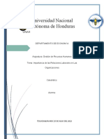 La Importancia de Las Relaciones Laborales en Las Organizaciones