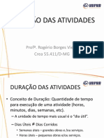 Aula 6 Plan - DURAÇÃO DAS ATIVIDADES