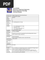 Course Module Department of Agricultural Engineering Faculty of Agricultural Technology Universitas Brawijaya