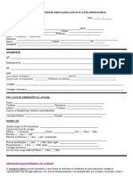 Ficha de Anamnese Drenagem Linfática Pós