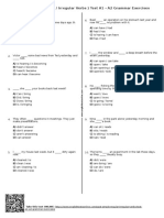 Past Simple (Regular / Irregular Verbs) Test A1 - A2 Grammar Exercises