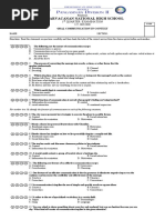 Canarvacanan National High School: 1 Quarter Examination