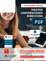 Máster Universitario Dirección General