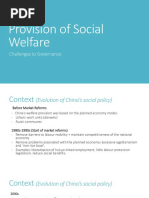 Provision of Social Welfare: Challenges To Governance