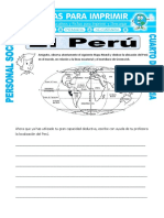 Ficha El Peru para Cuarto de Primaria