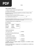 Taller de Repaso Ecosistemas 8 Básica y Citologia 9 Basica