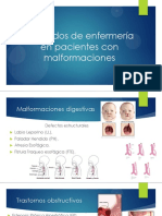 Cuidados de Enfermería en Pacientes Con Malformaciones